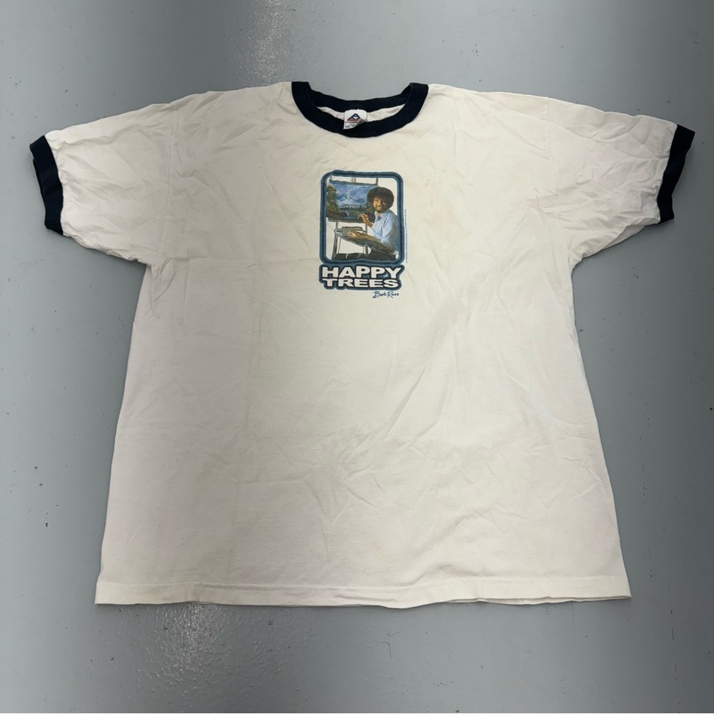 Bob Ross Vintage Happy Trees Painting Tee Shirt